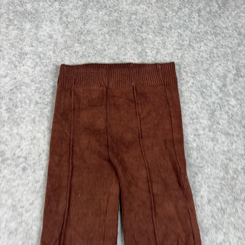 Vintage Knit Pants Baby 12 Months Brown Acrylic Ribbed Retro Leggings 80s 90s - Picture 3 of 11